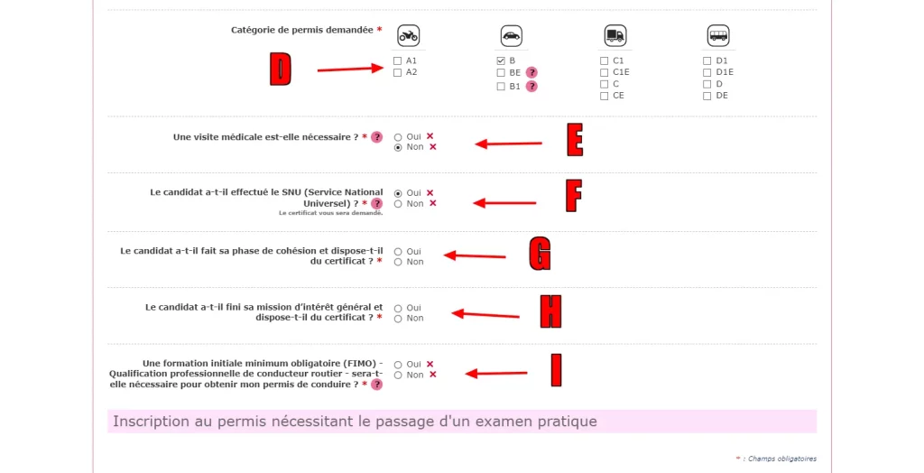 SNU et permis de conduire sur l'ANTS